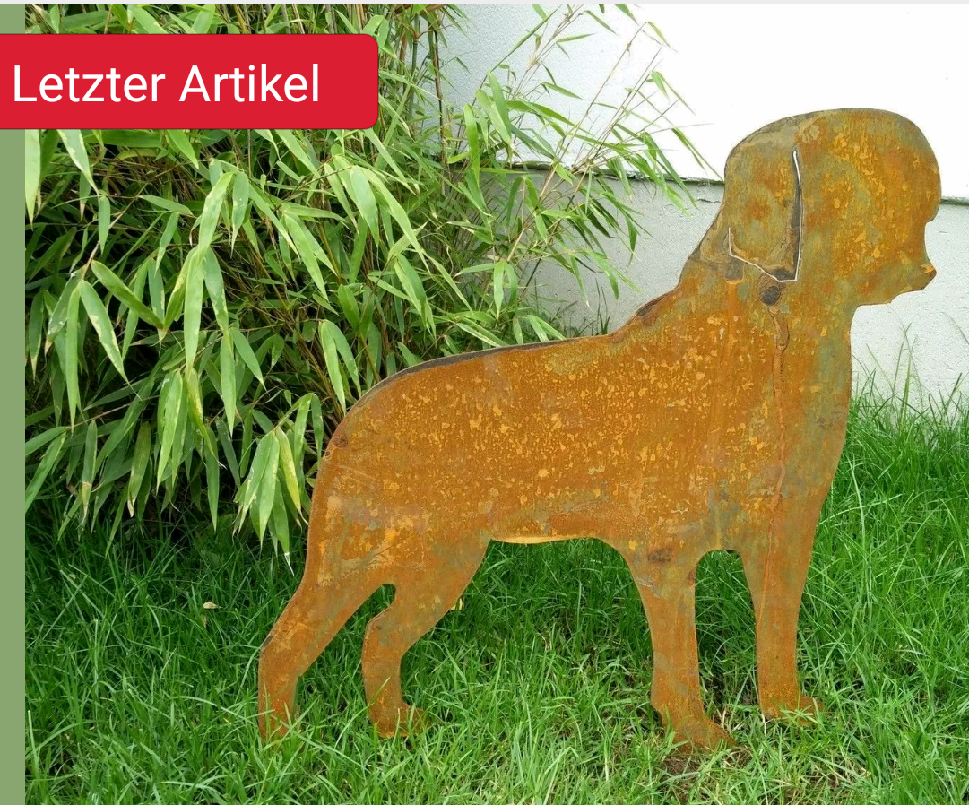 Dog rust, garden figures dog, garden dog, rust, metal, garden animal L50cm