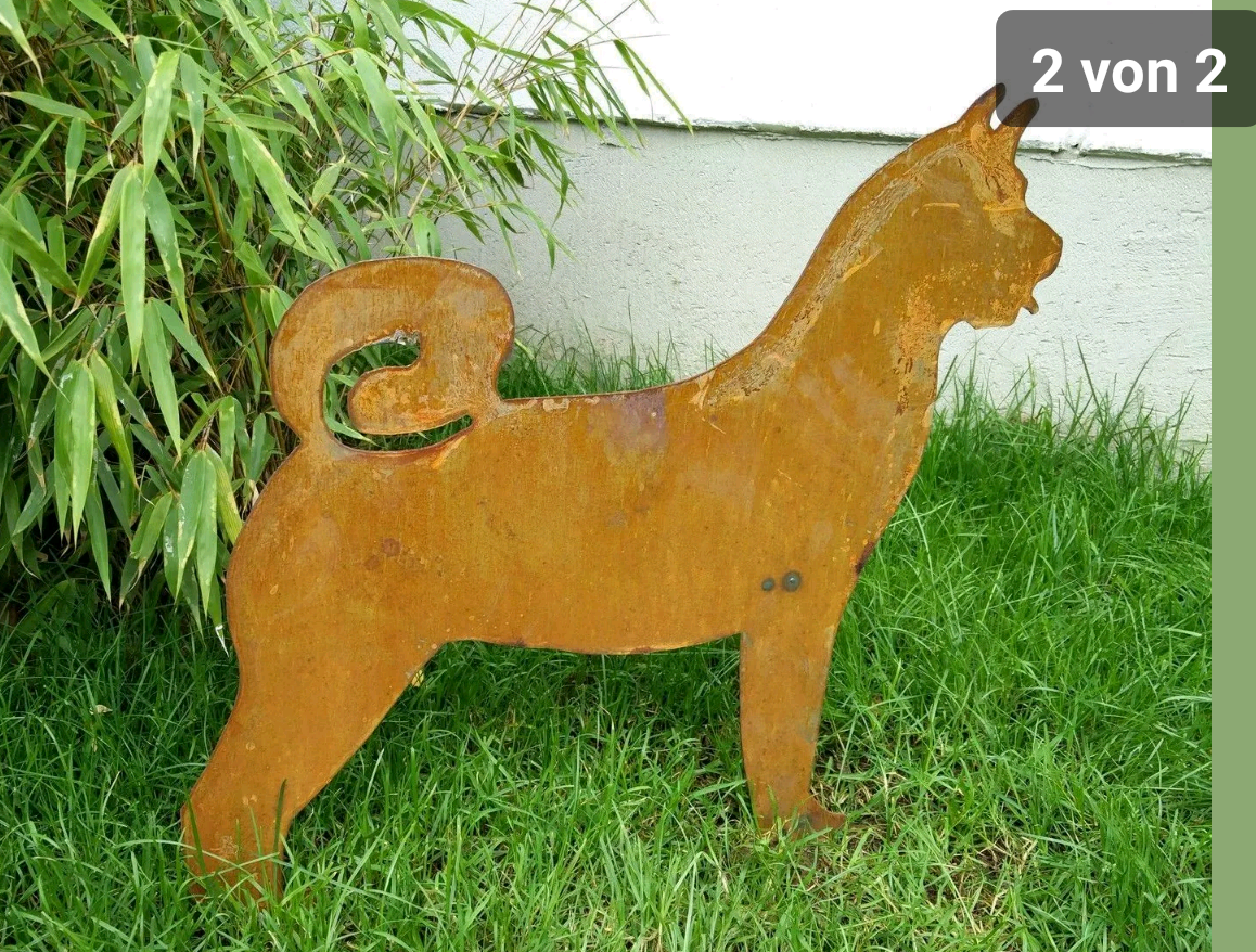 Dog rust, garden figures dog, garden dog, rust, metal, garden animal L45cm