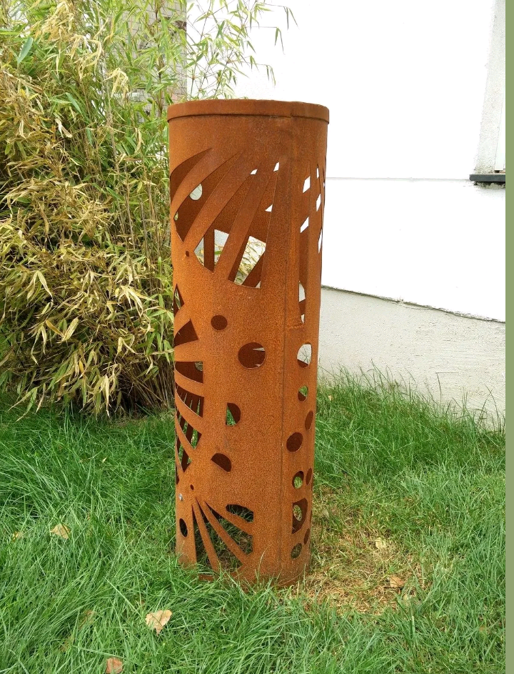 Garden column, rust, garden decoration, garden light column rust metal H80cm