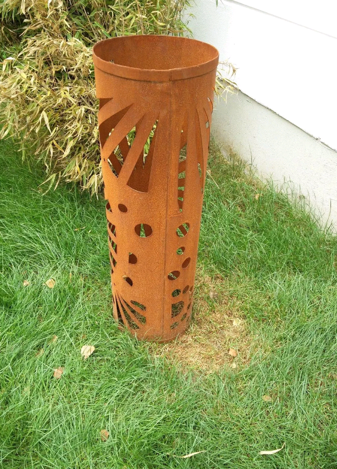 Gartensäule ,Edelrost,Gartendeko, Garten LichtSäule Rost Metall H80cm