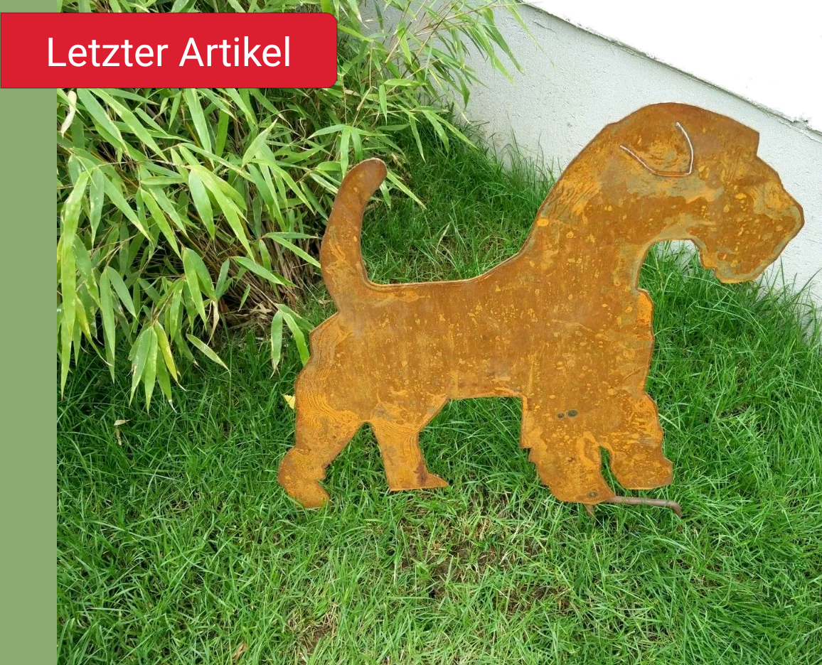 Dog rust, garden figures dog, garden dog, rust, metal, garden animal L50cm