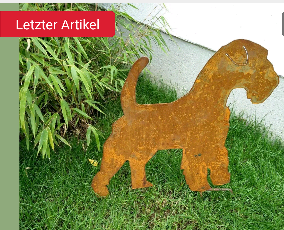 Hund Edelrost,Garten Figuren Hund,Garten Hund ,Rost,Metall ,Garten Tier L50cm