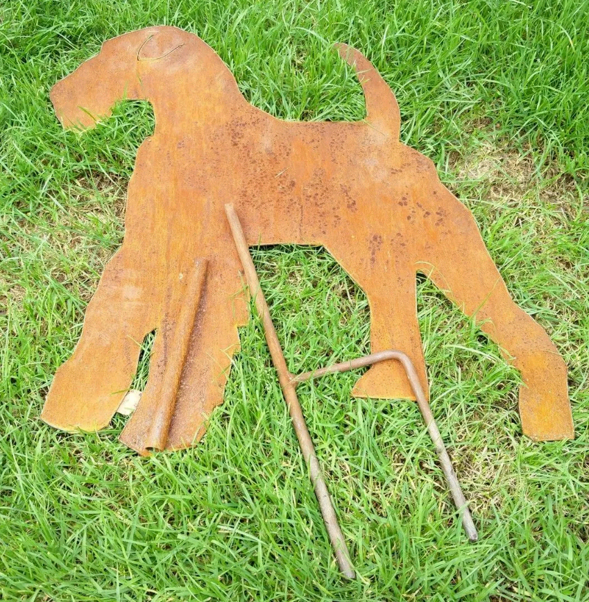 Hund Edelrost,Garten Figuren Hund,Garten Hund ,Rost,Metall ,Garten Tier L50cm