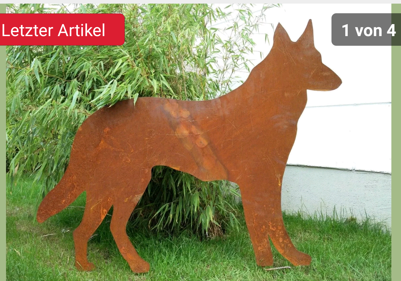 Garden dog made of metal, garden animal garden stake L85H70cm 031875