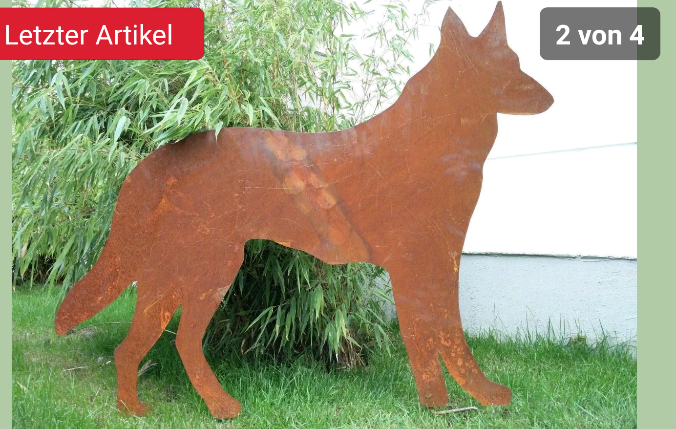 Garden dog made of metal, garden animal garden stake L85H70cm 031875