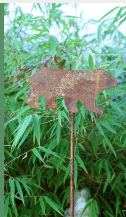 Garden stake bed stake rust bear 120cm 029175