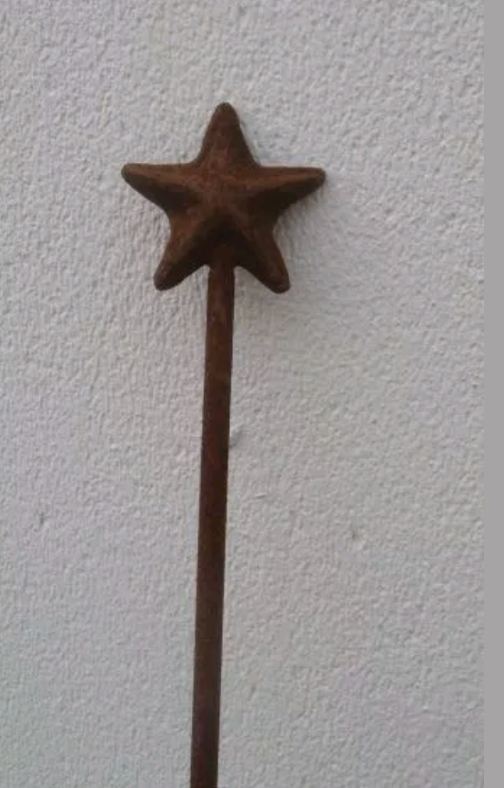 Patina, garden decoration, rose ball, 028002 star made of iron with sound