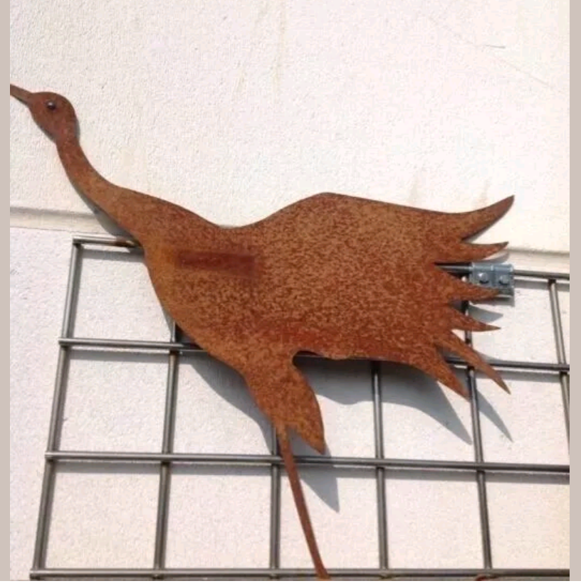 Patina, garden decoration bird, garden figures, natural colors iron wall decoration 029624