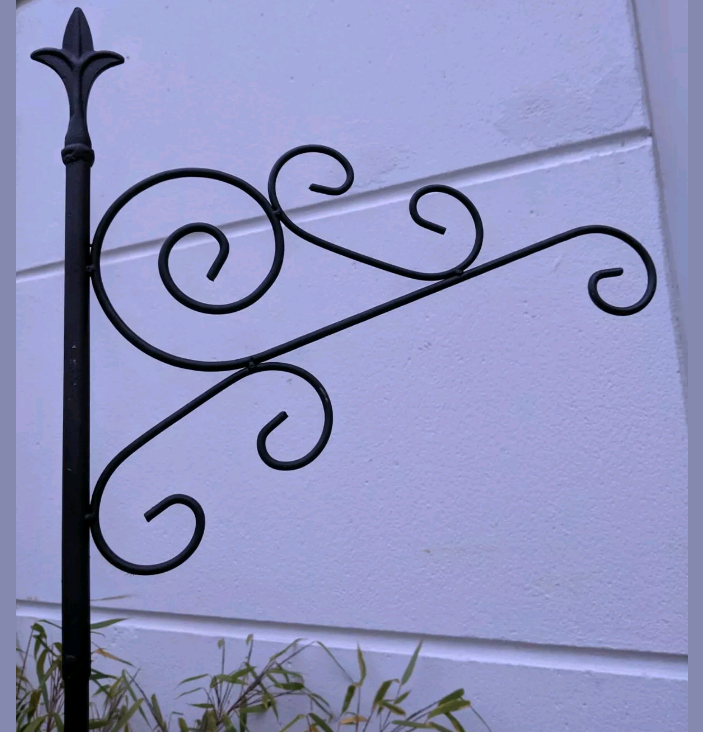 Garden feed hook black garden plug lantern hook lamp hook 180*35cm