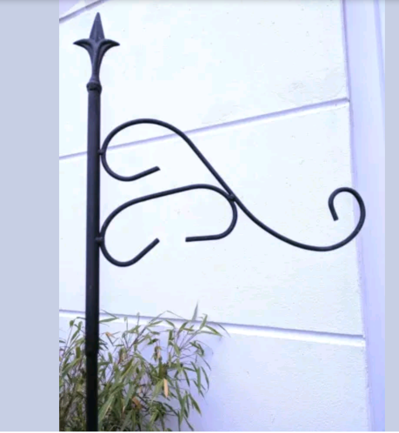 Garden feed hook black garden plug lantern hook lamp hook 180*35cm