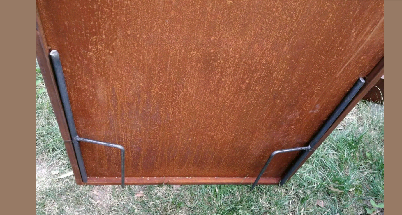 Garden privacy screen metal 1mm rust garden fence privacy screen rust032014-4 H125cm