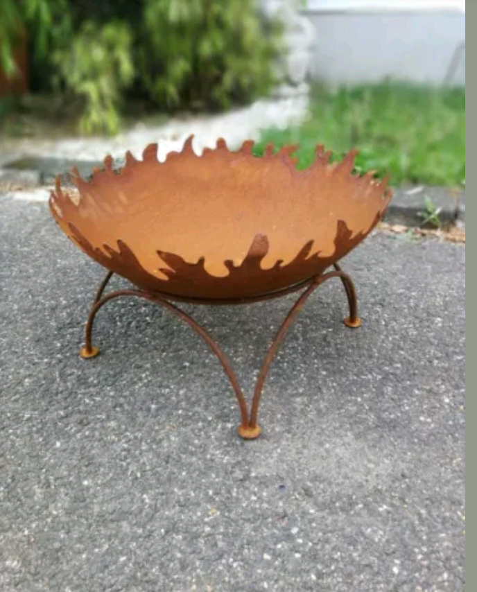 Edelrost fire bowl rust plant bowl 50cm 1mm with stand d=30cm H15cm rust