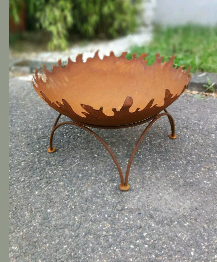 Edelrost fire bowl rust plant bowl 50cm 1mm with stand d=30cm H15cm rust