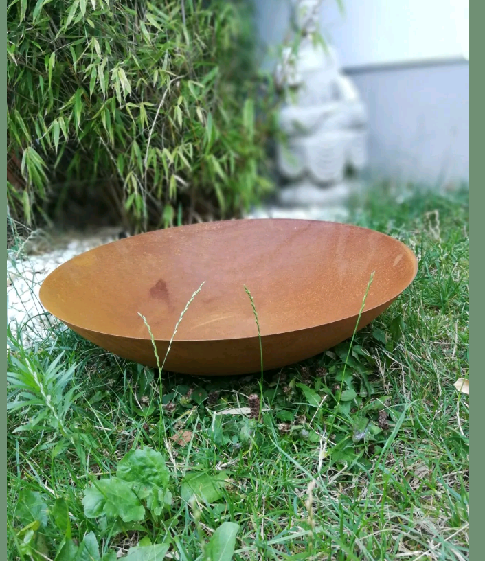 Edelrost fire bowl rust plant bowl 50cm 1mm with stand d=30cm H15cm rust