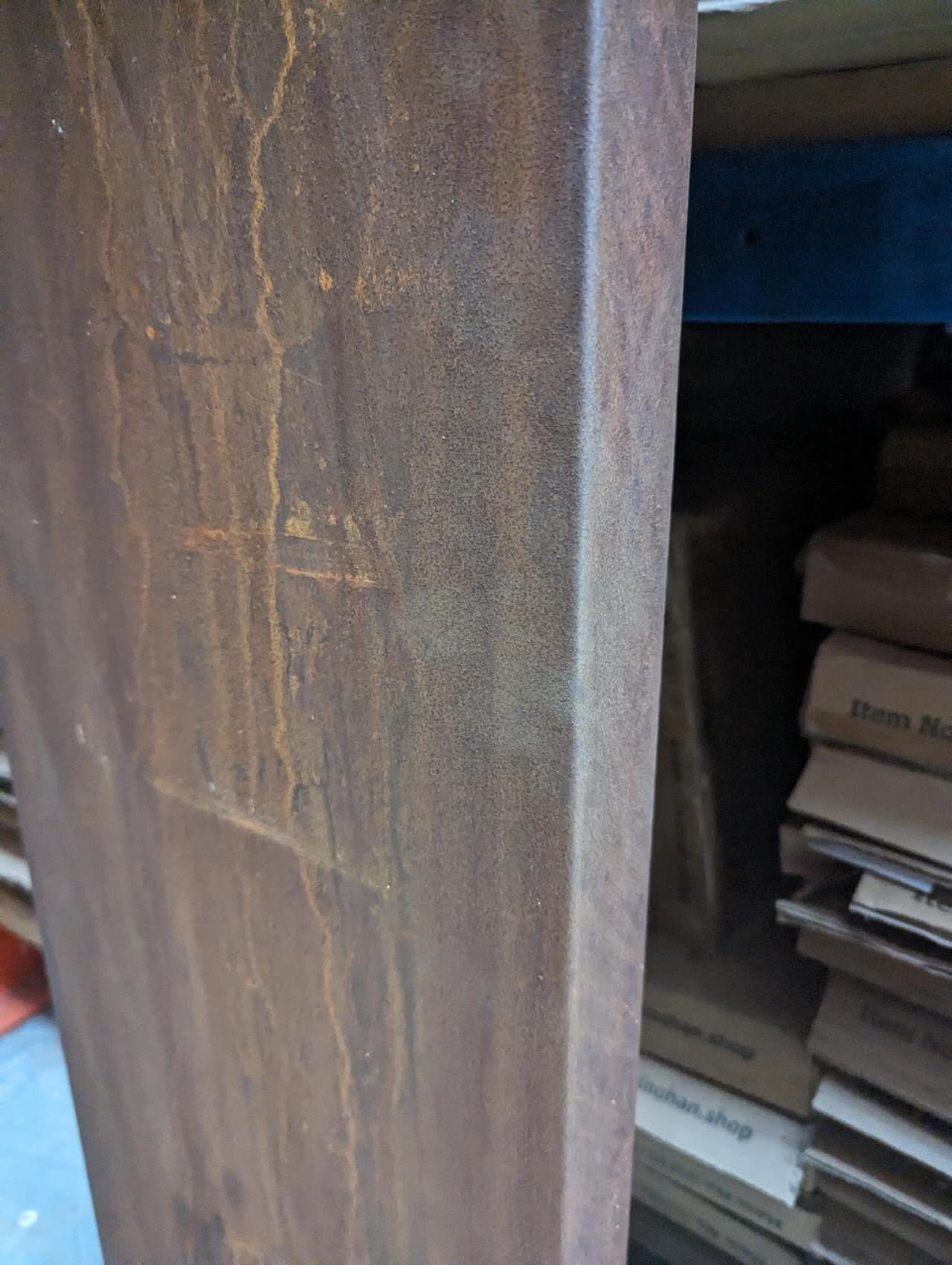 Edelrost 3D Tafel aus Normaler Stahl 1mm , Hausnummer  aus Edelstahl