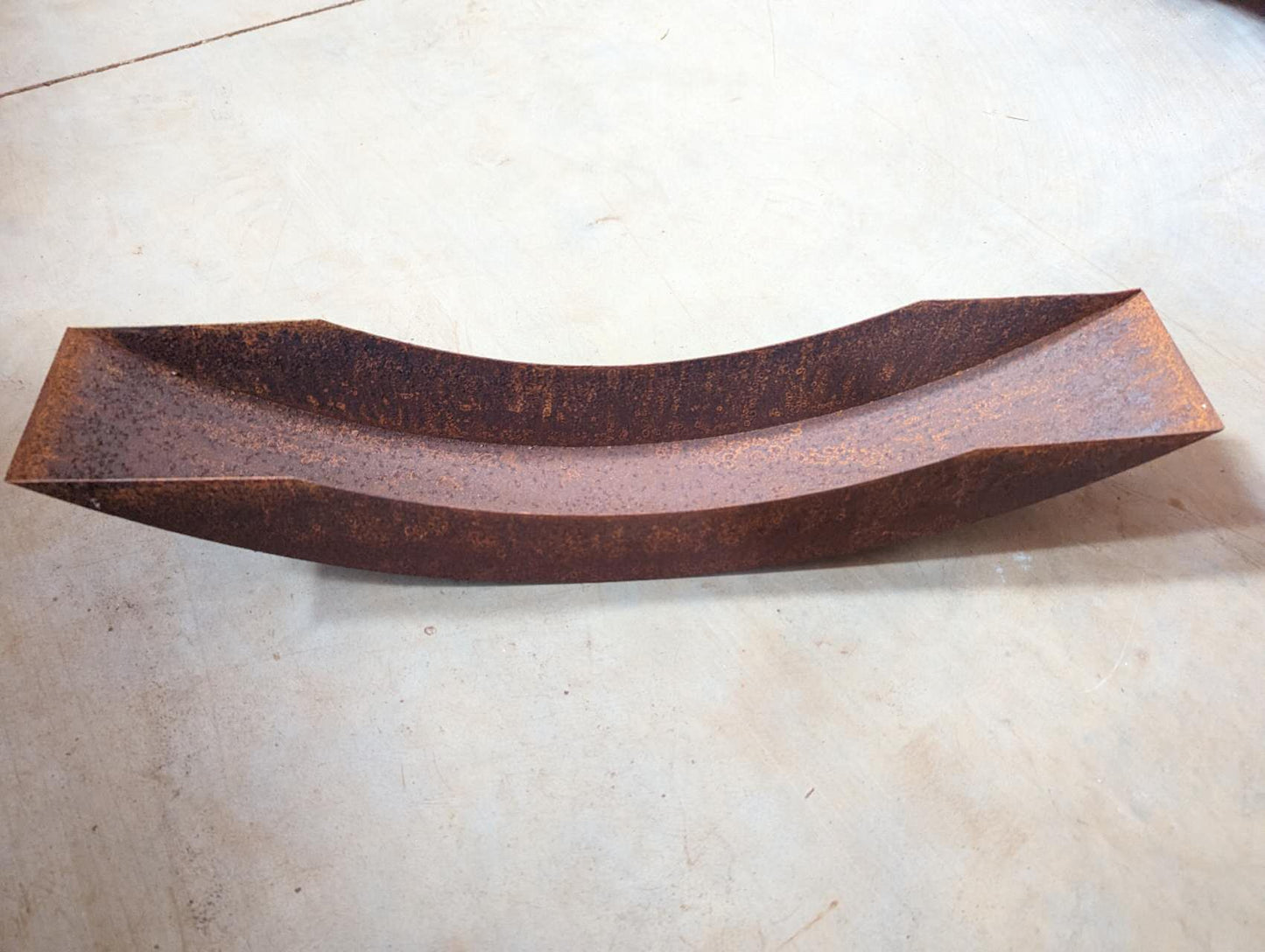 2St. in Set Edelrost Garten Blumentopf aus Metall 032286 ，klein ，52 cm lang，7 cm hoch