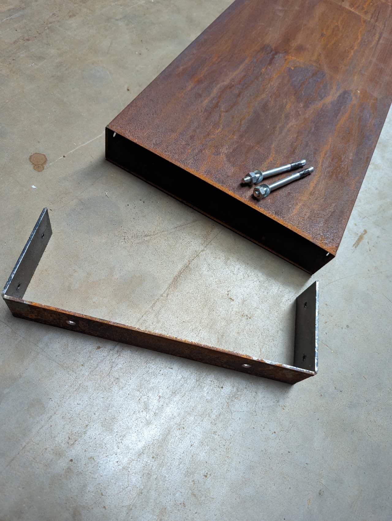 Edelrost 3D Tafel aus Normaler Stahl 1mm , Hausnummer  aus Edelstahl