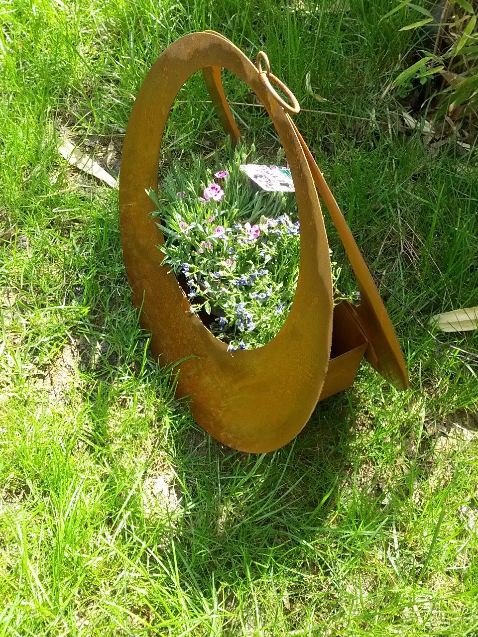 Plant bowl, rust, flower stand