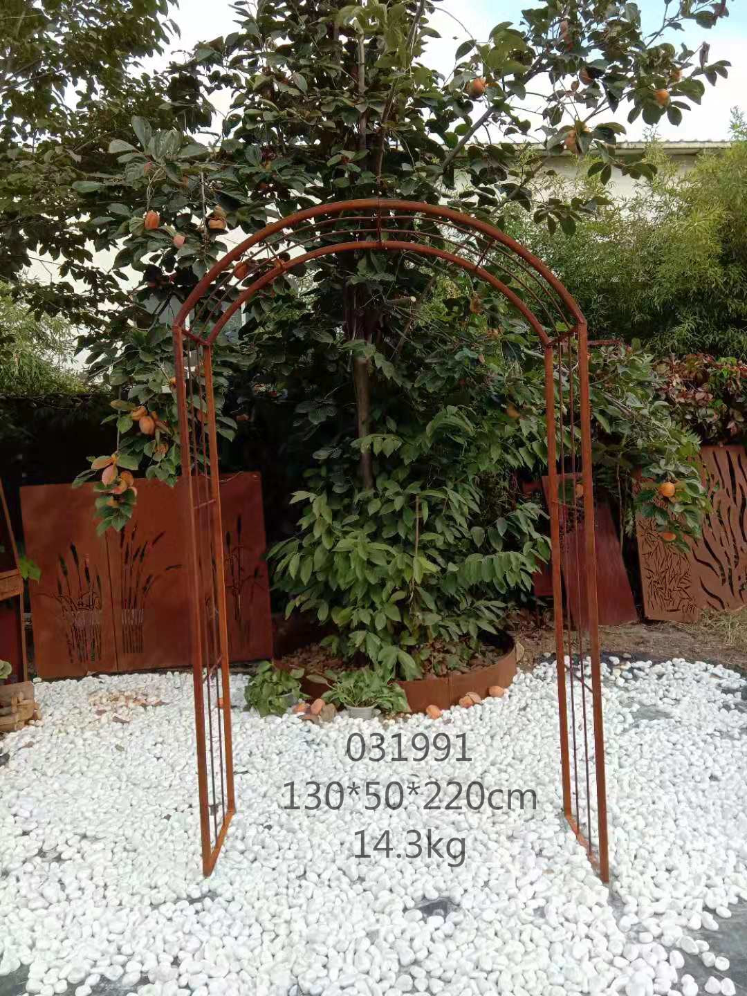 Edelrost Garten Rankgitter Rost Rosenbogen Garten L130*B50*H220cm ...