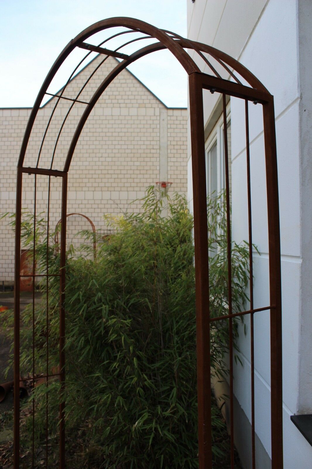 Rust garden rose arch, rust climbing aid trellis, rust rose tendril W110cm,130cm,150cm