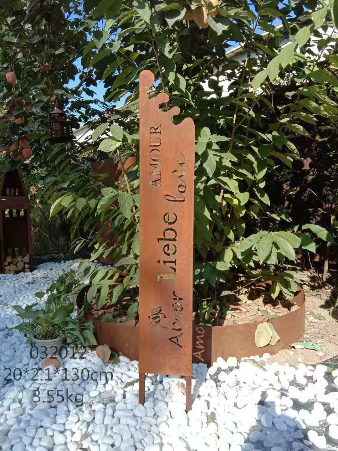 Rust garden plaque made of metal rust sign garden decoration W20 H130cm