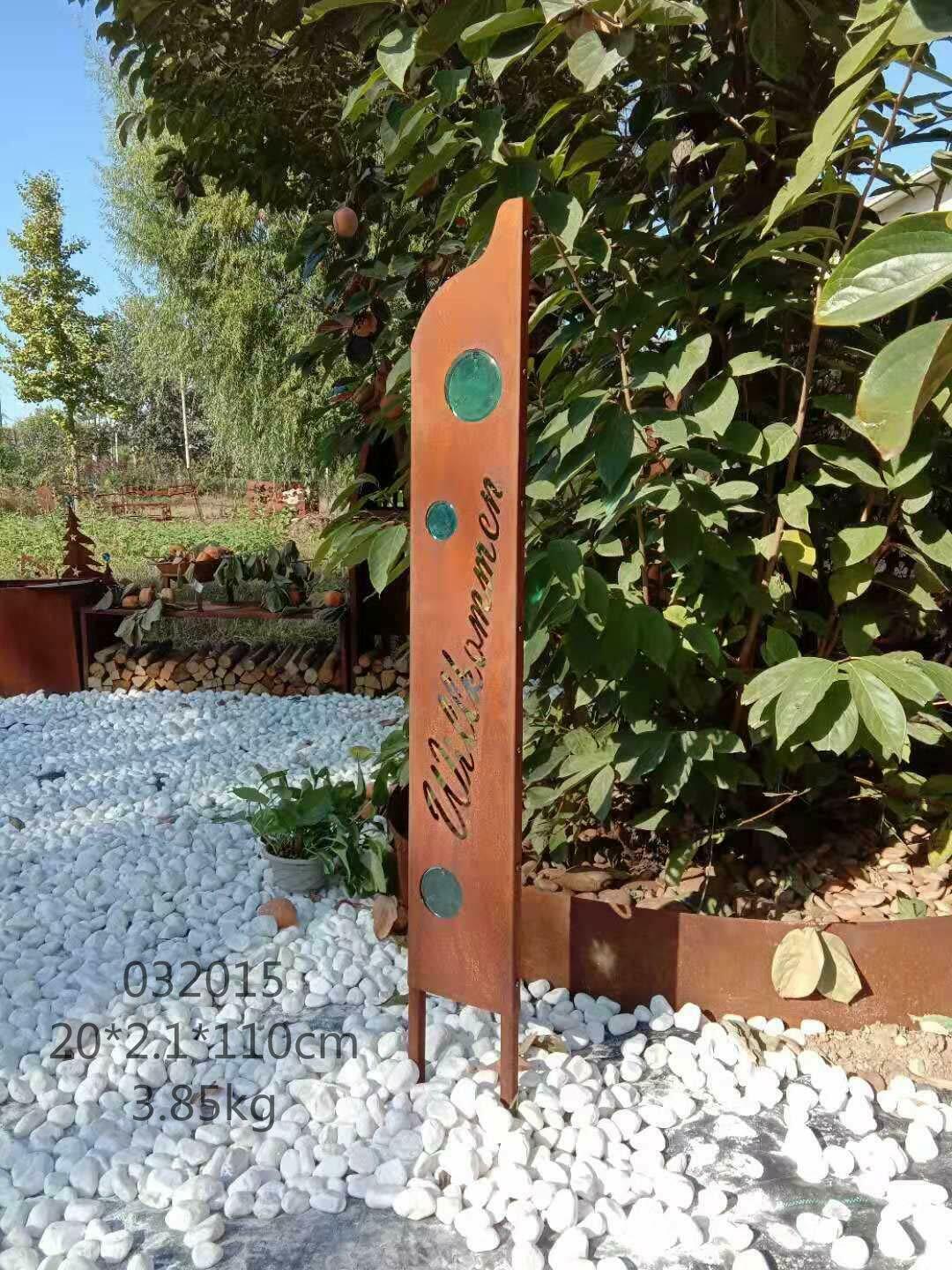 Rust garden plaque made of metal rust sign garden decoration W20 H130cm