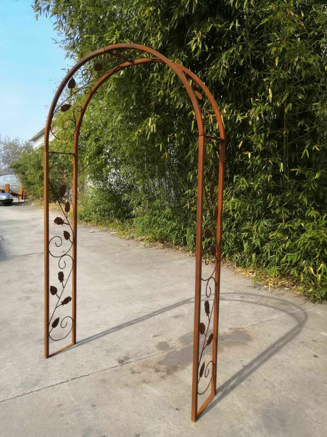 Edelrost rose arch rust rose support garden trellis rust 120*30*H220cm 031928 -1