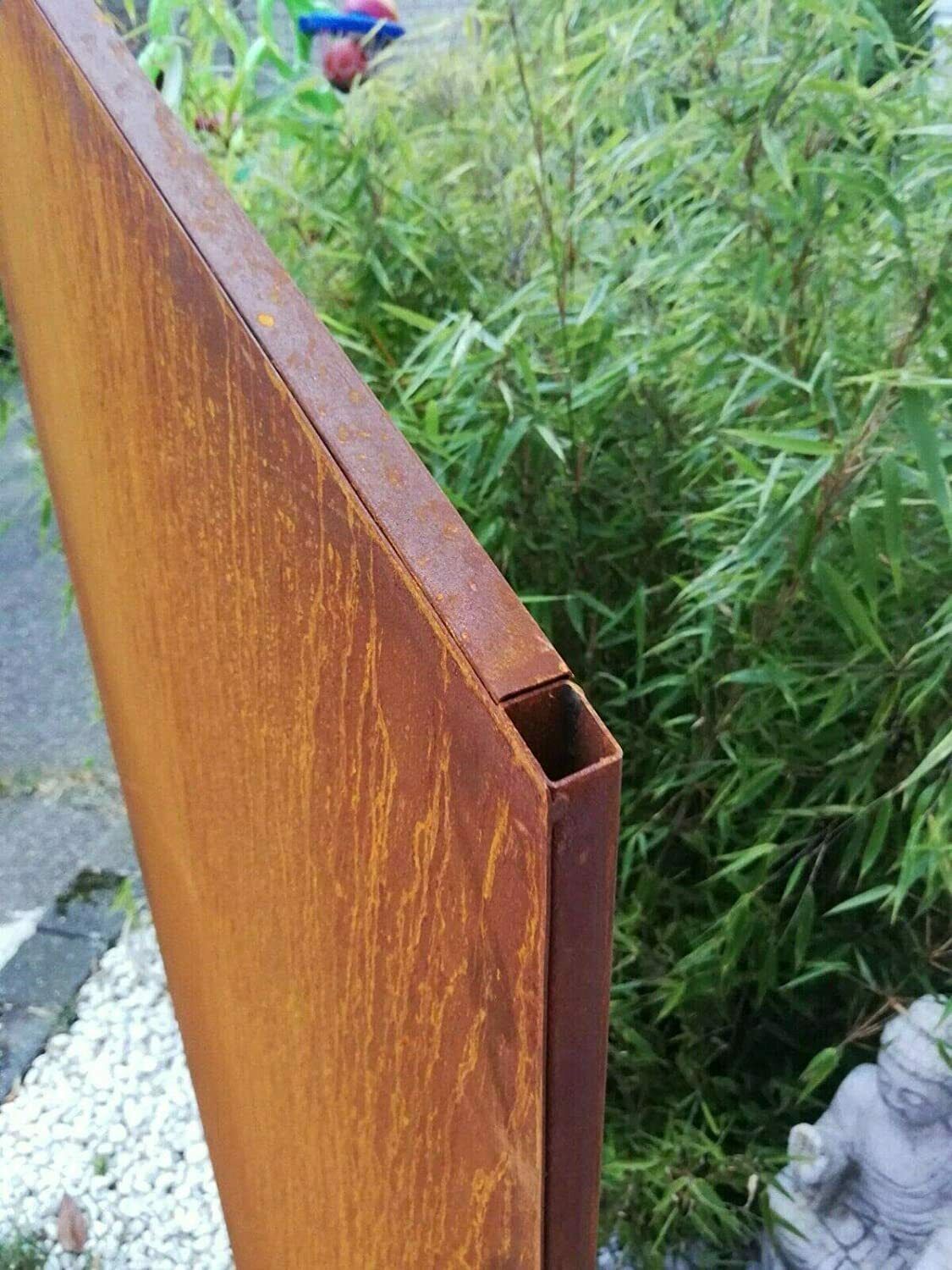 Unique rust garden privacy screen iron 1mm rust privacy screen made of metal W75 H150cm, 032135-2