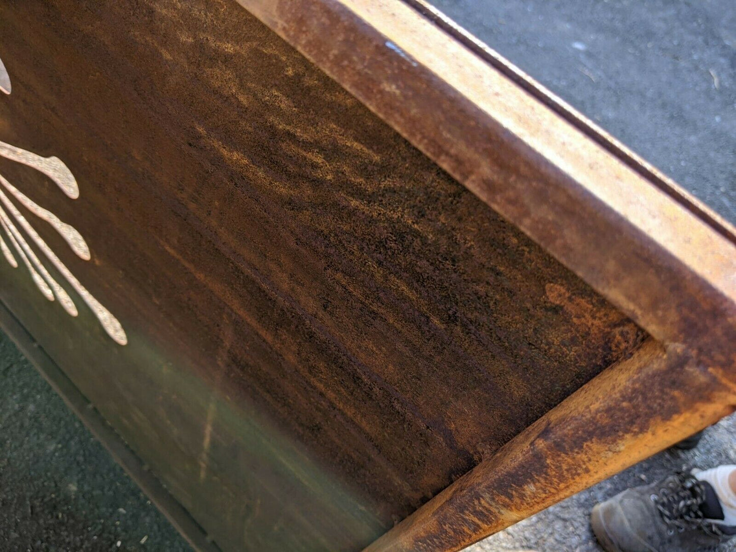 Patina privacy screen made of Corten steel 2mm, W75*H180cm 2mm approx.19kg 031925-4C