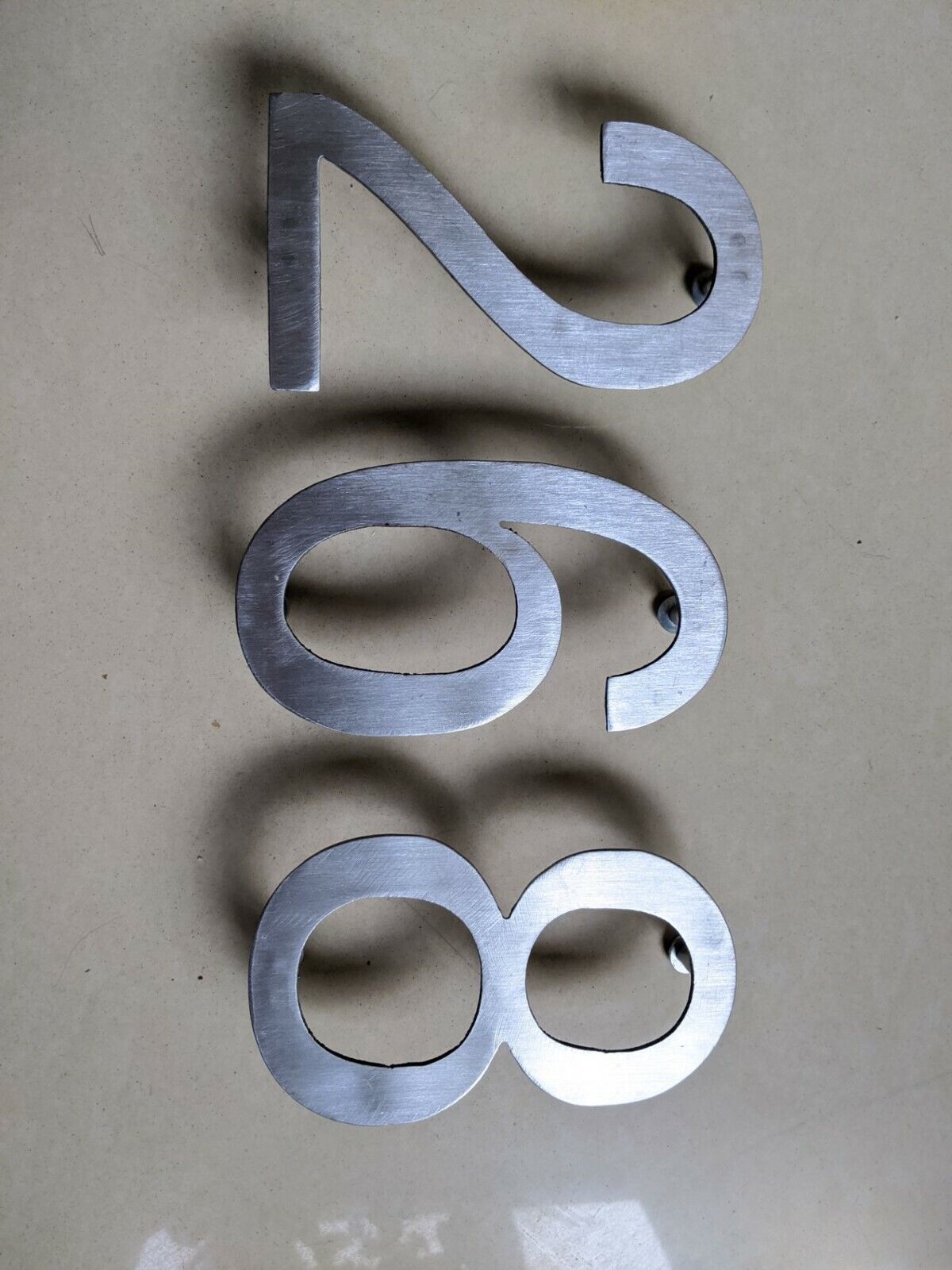 Stainless steel garden house number Rustproof Material thickness: 2mm, W8.5*H15cm