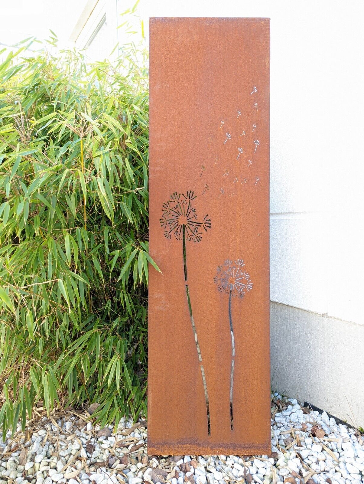 Edelrost Garten Sichtschutz Rost Pusteblume Metall