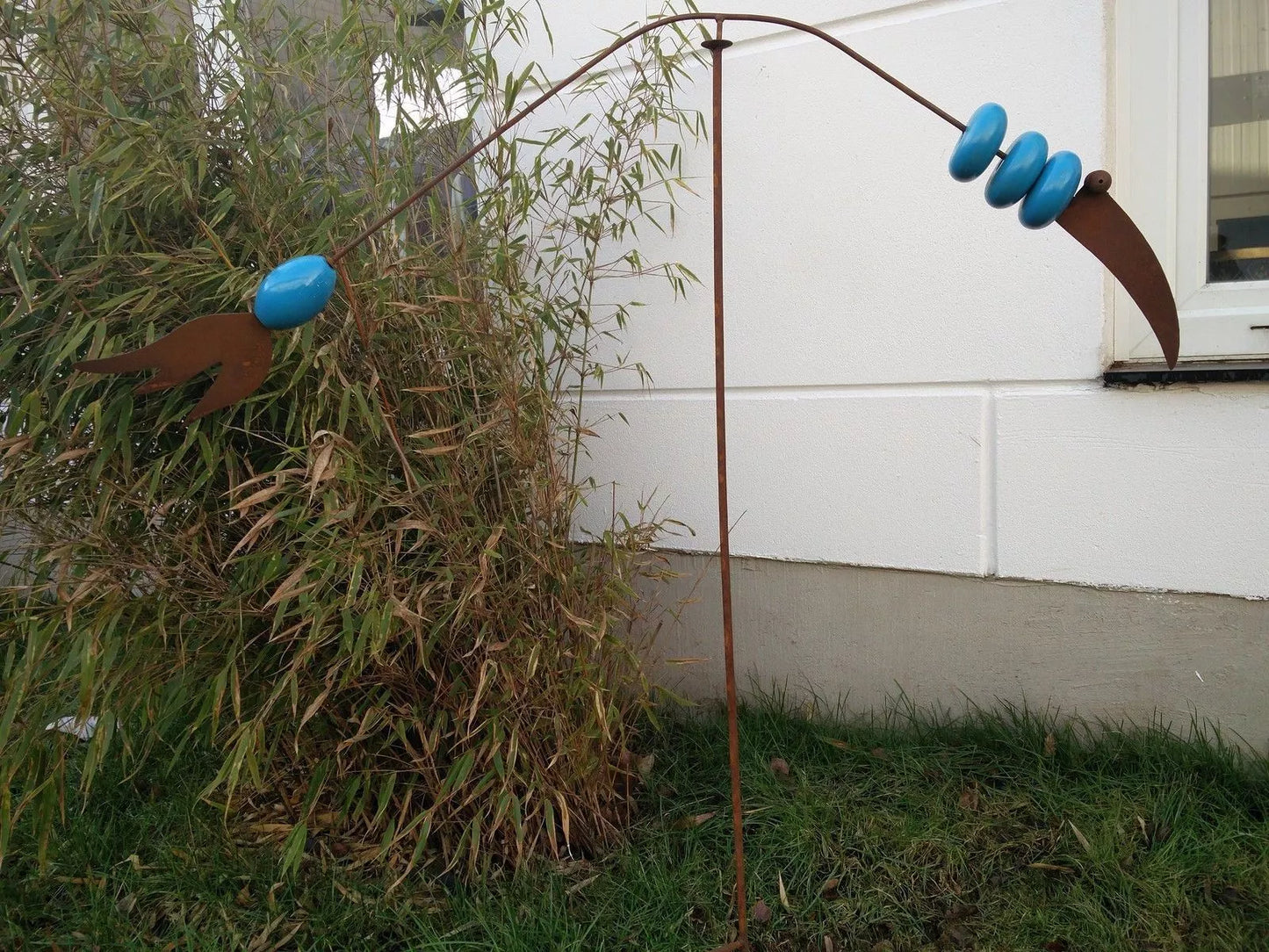 Edelrost Balance Tuinprikker Tuin Keramische prikker Hoogte 105cm