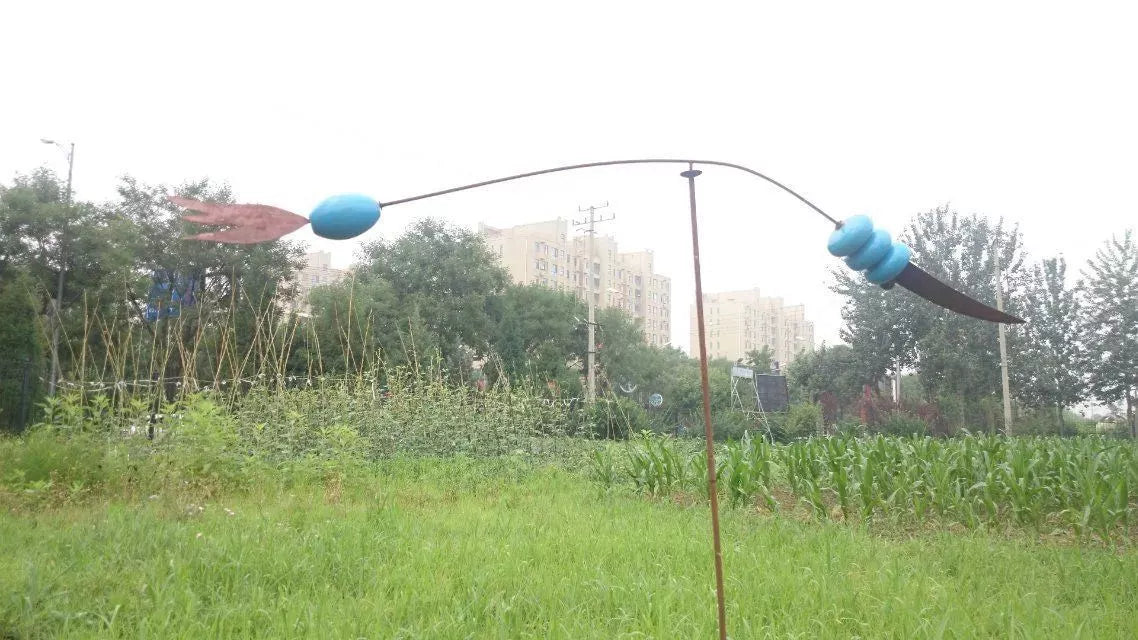 Edelrost Balance Tuinprikker Tuin Keramische prikker Hoogte 105cm